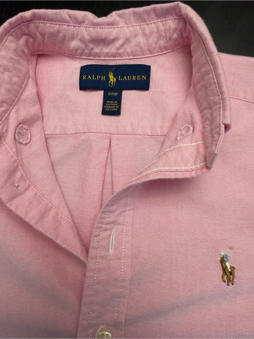 Ralph Lauren Pink Button-Down Oxford Shirt